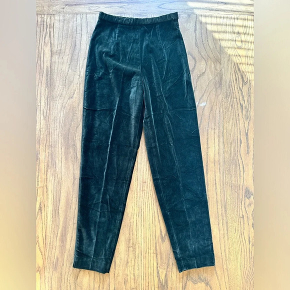 Pendleton Vintage Wool Velvet Green Dress Pants Size 10 - Picture 1 of 9